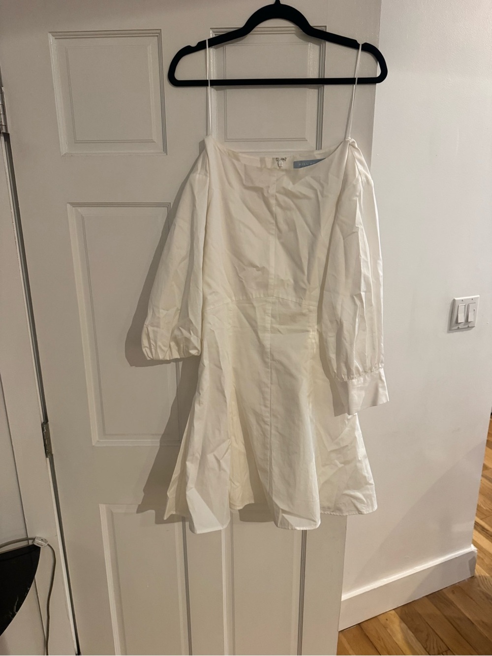 Hill House White Off-Shoulder Mini Dress